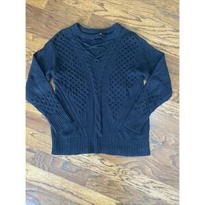 Maurices Women’s Pullover Black Knit Sweater Size Medium